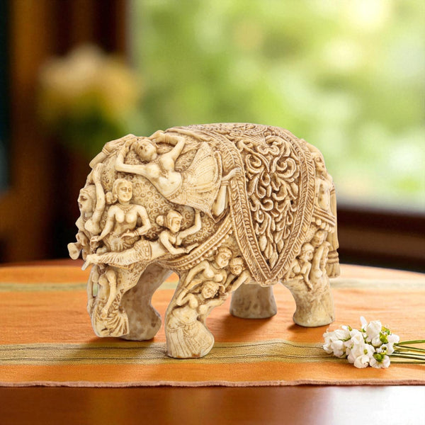 Culture Marble Elephant Figurine– Lady Elephant structure